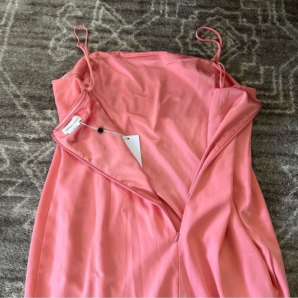 NWT Lovers + Friends Tyler Midi Mermaid Dress Grapefruit Pink - Picture 6 of 7